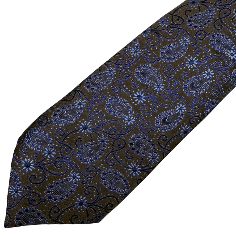 Italo Feretti Paisley Printed Silk Mens Tie